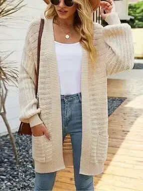 ZARA Open Front Sweater Cardigan with Pockets